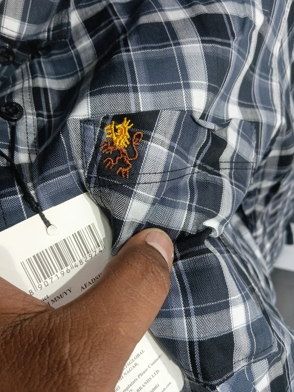 Blue shade check shirt