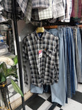 Black white shade check shirt