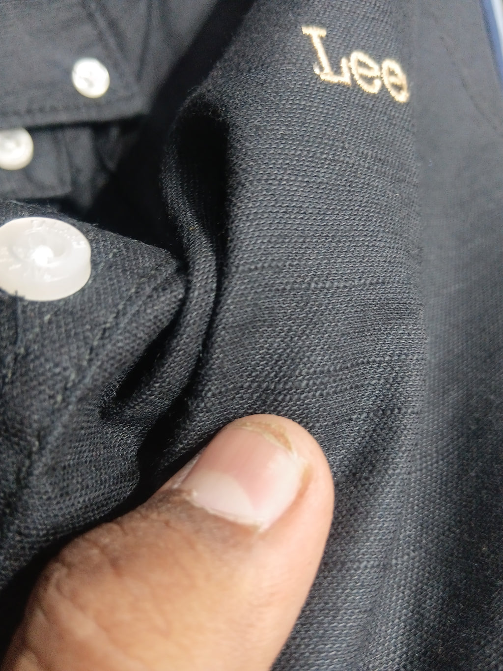 Black linen shirt