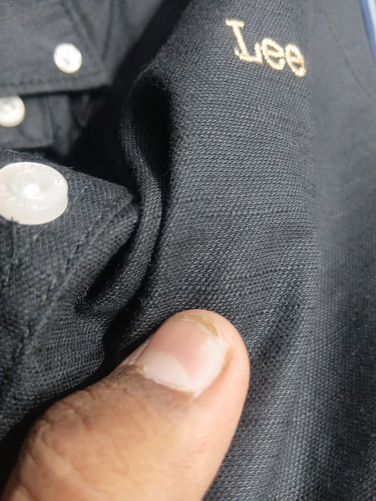 Black linen shirt